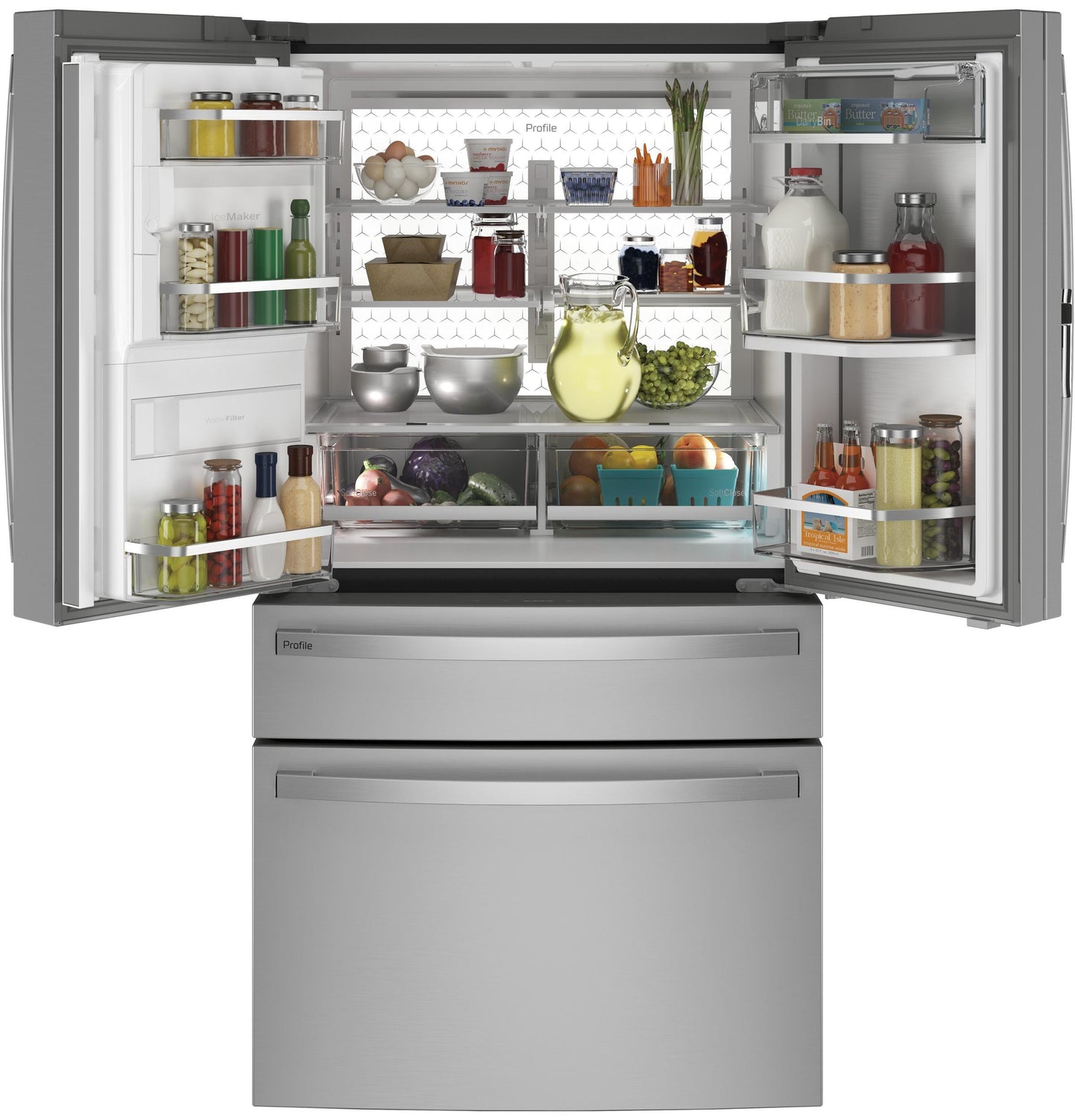 GE APPLIANCES PXD22BYPFS GE Profile 22.4 Cu. Ft. Smart Counter-depth Fingerprint RESISTA...
