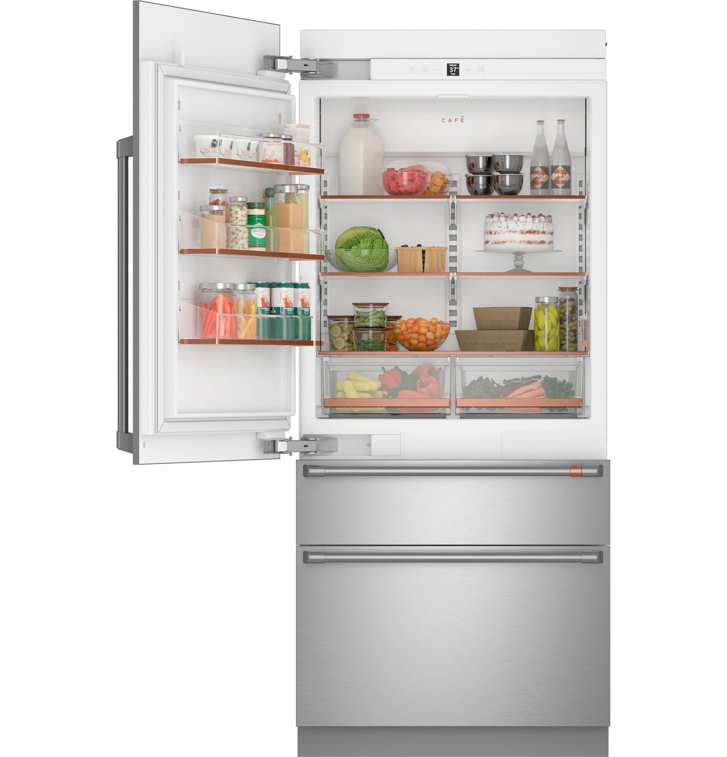 CAFE CIC36LP2VS1 Cafe Cafe 36"" Integrated Bottom-freezer Refrigerator