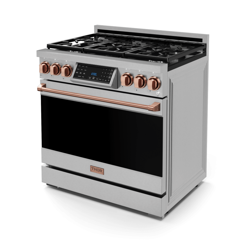 THOR KITCHEN RSG36RSG 36 Inch Professional Gas Range With Tilt Panel Touch Control In STA...