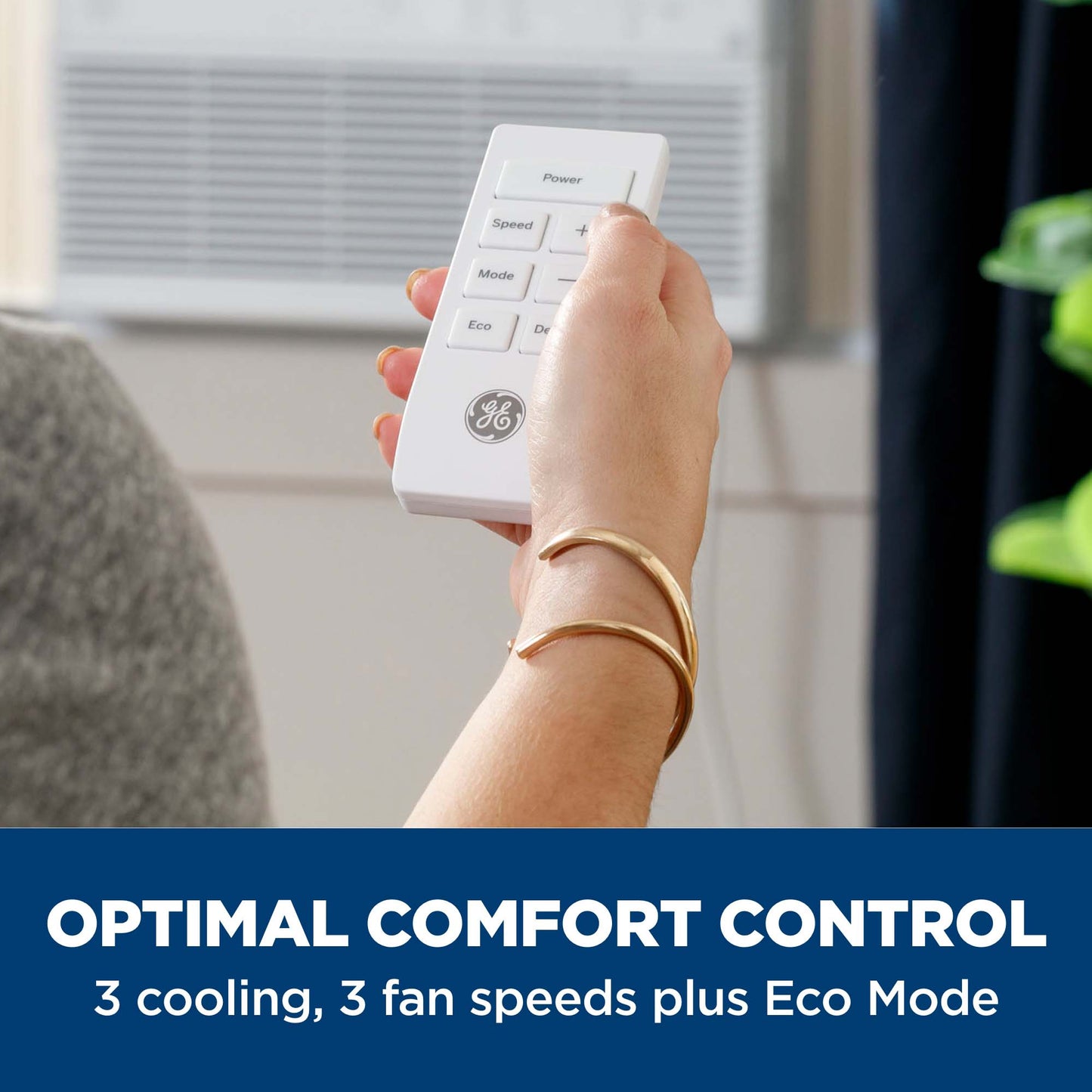 GE APPLIANCES AWCS12WWF Ge 12,000 BTU Smart Electronic Window Air Conditioner for Large ...