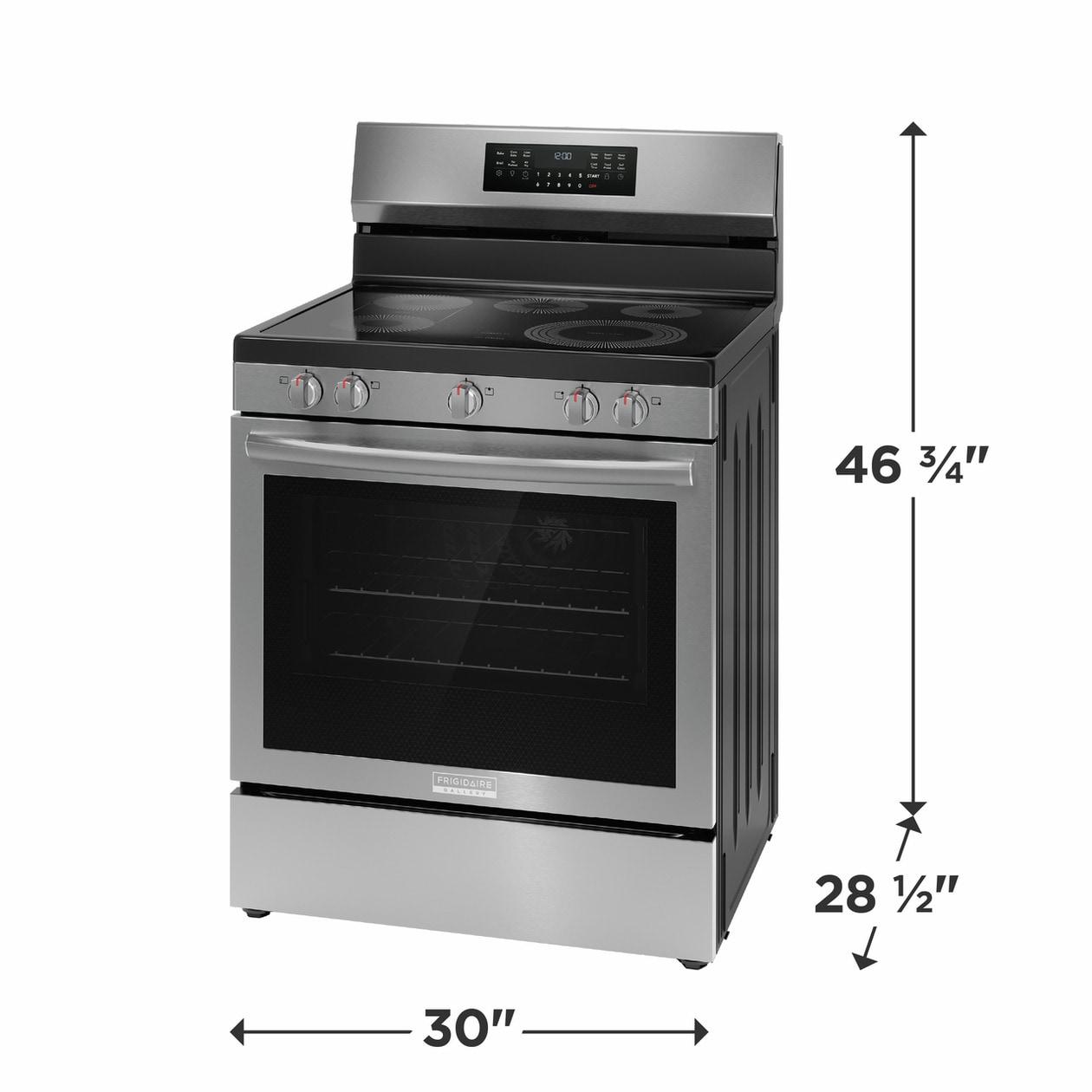 FRIGIDAIRE GCRE3060BF Frigidaire Gallery 30"" Rear Control Electric Range With Total CONVE...