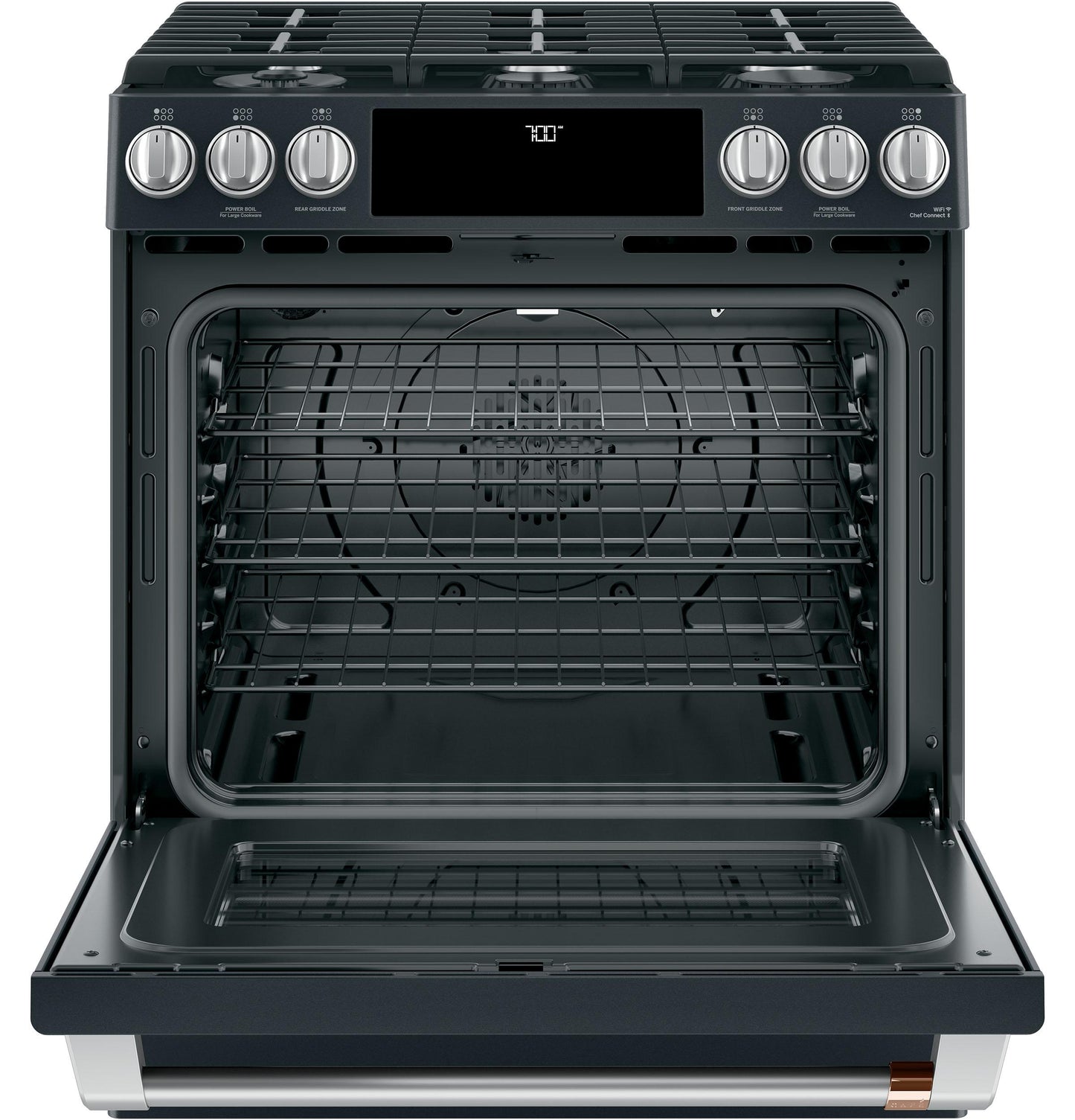 CAFE CGS700P3MD1 Cafe 30"" Slide-in Front Control Gas Oven With Convection RANG...
