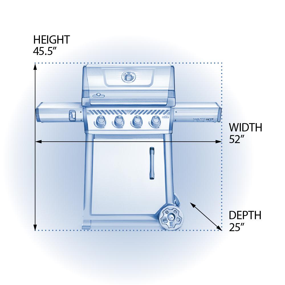 NAPOLEON BBQ F425DPGT Napoleon BBQ Freestyle 425 Gas Grill , Graphite Grey , Propane