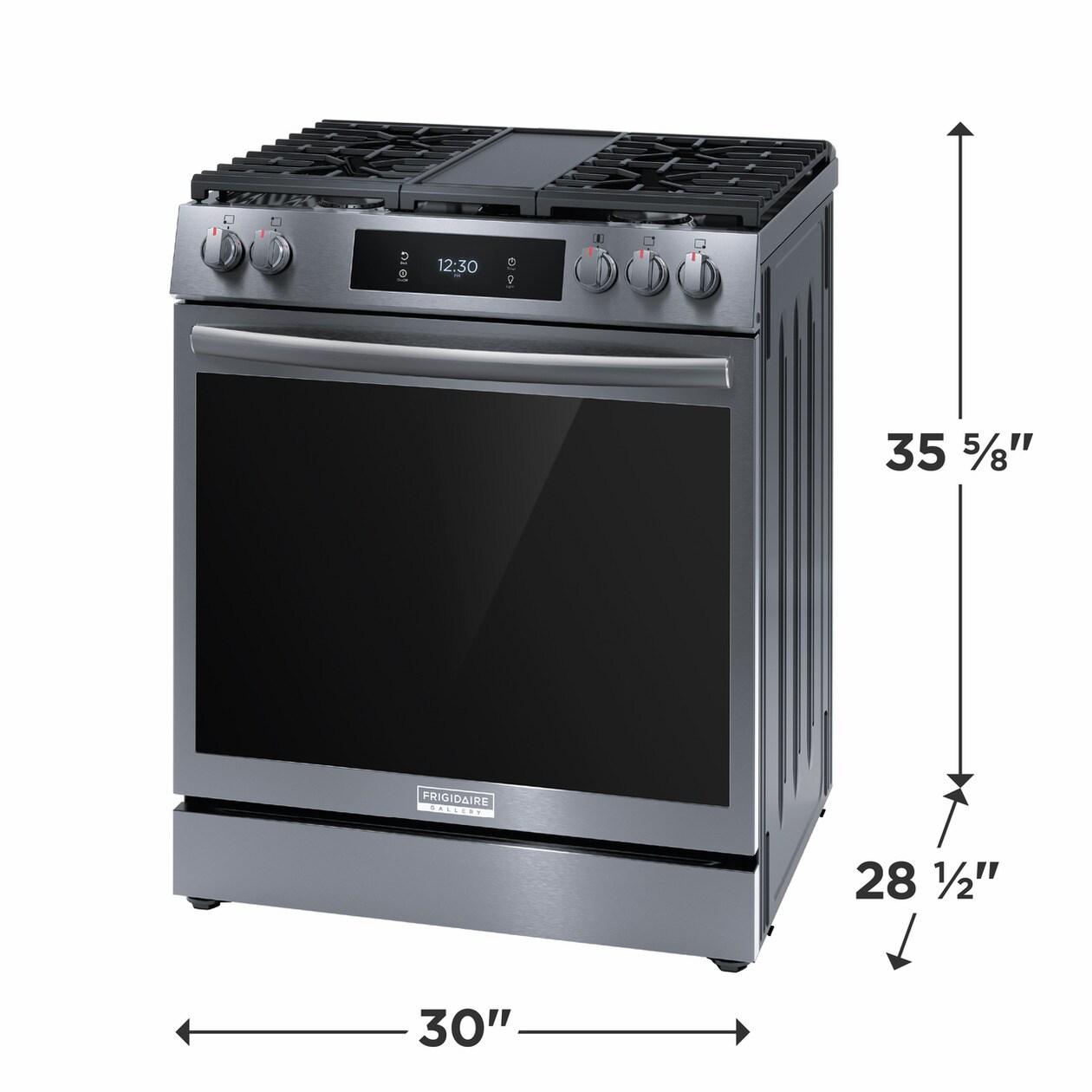 FRIGIDAIRE GCFG3060BD Frigidaire Gallery 30"" Front Control Gas Range With Total Convection