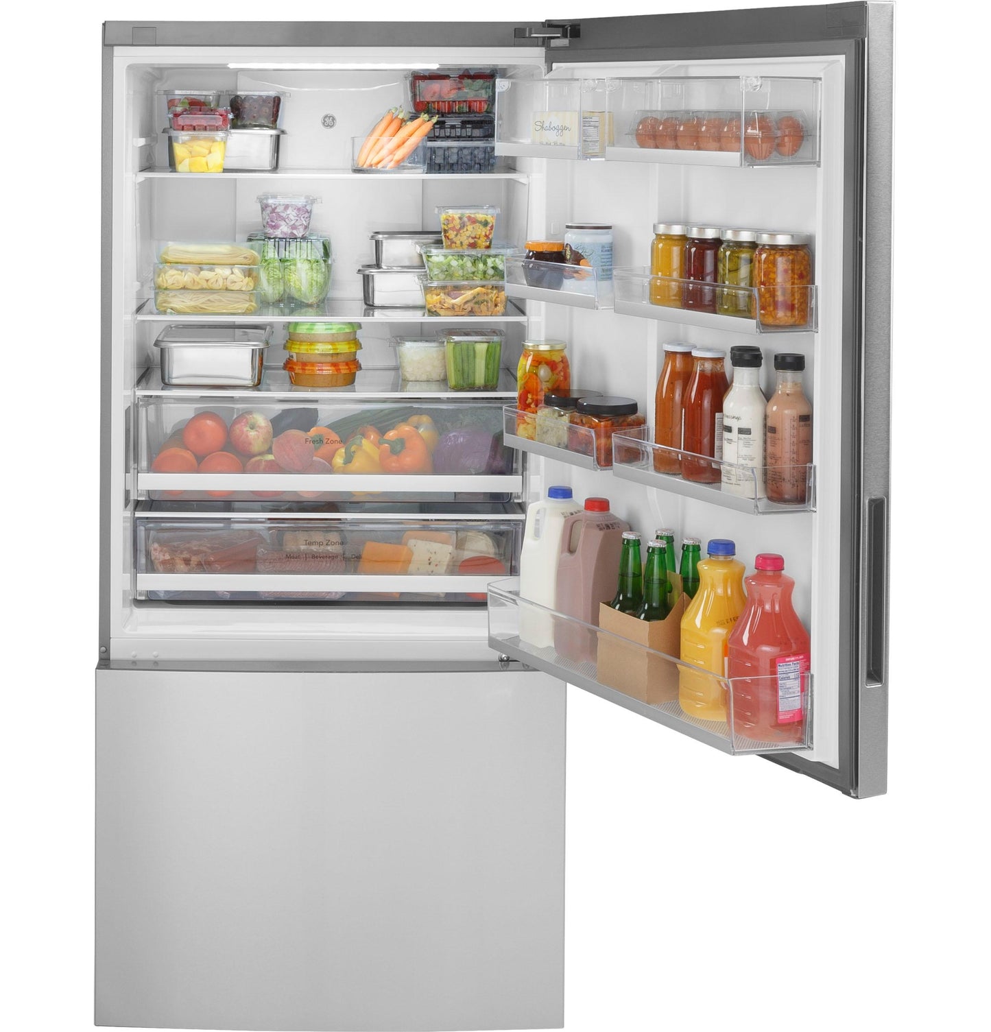 GE APPLIANCES GBE17HYRFS Ge Energy Star 17.7 Cu. Ft. Counter-depth Bottom-freezer REFR...