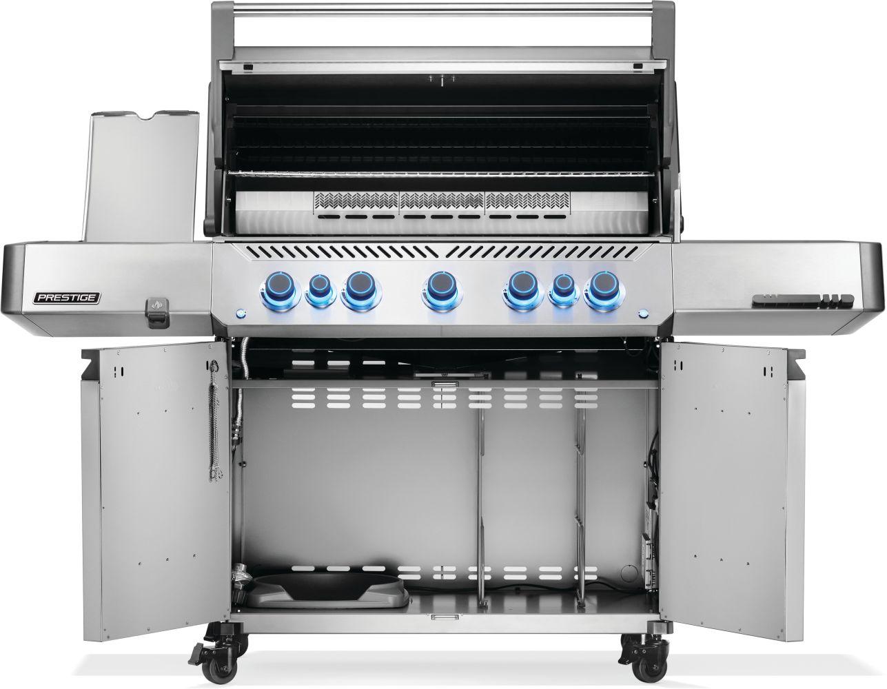NAPOLEON BBQ P665VRSIBPSS Prestige 665 Rsib With Infrared Side and Rear Burner , Propane, STA...