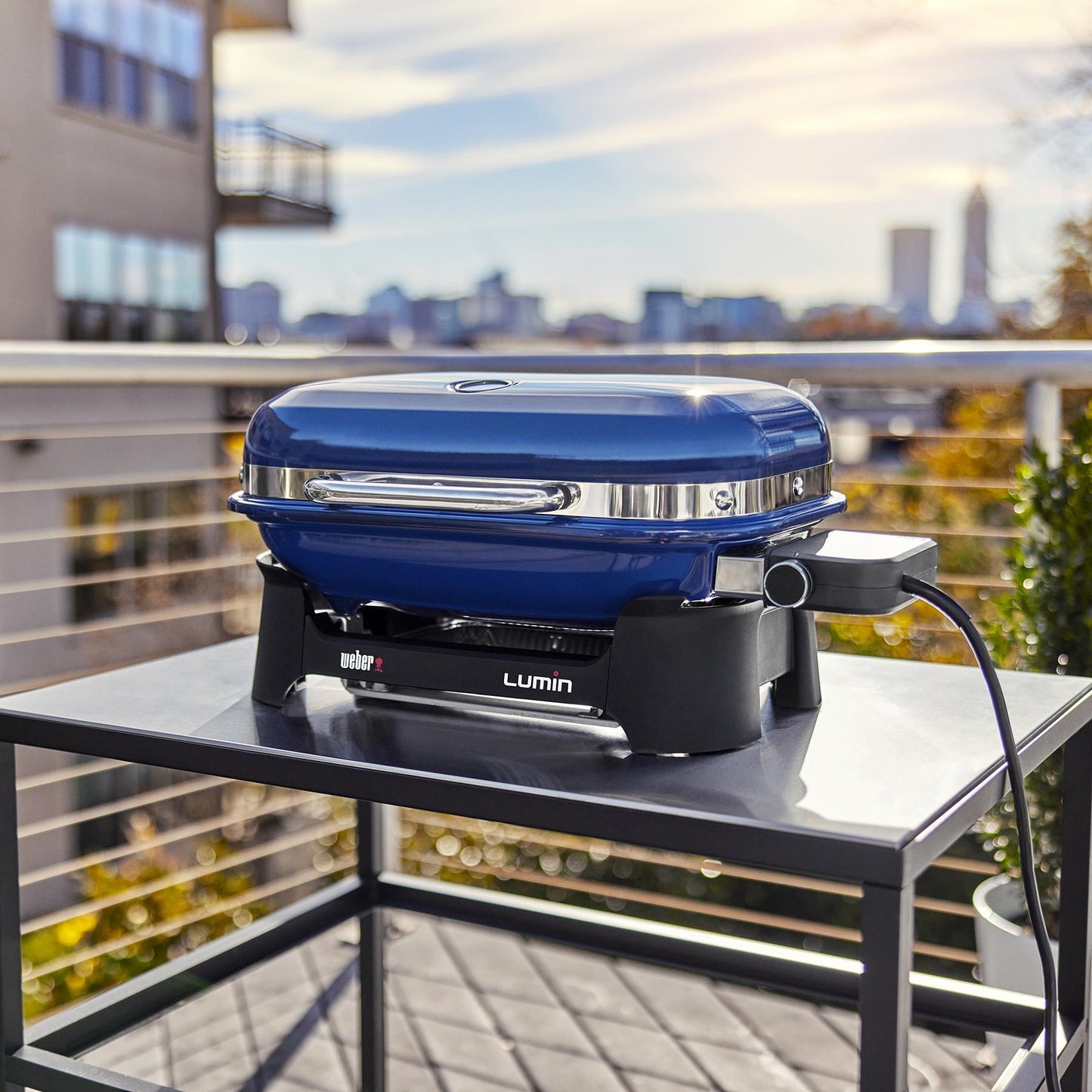 WEBER 91300901 Weber Lumin Compact Electric Grill - Deep Ocean Blue