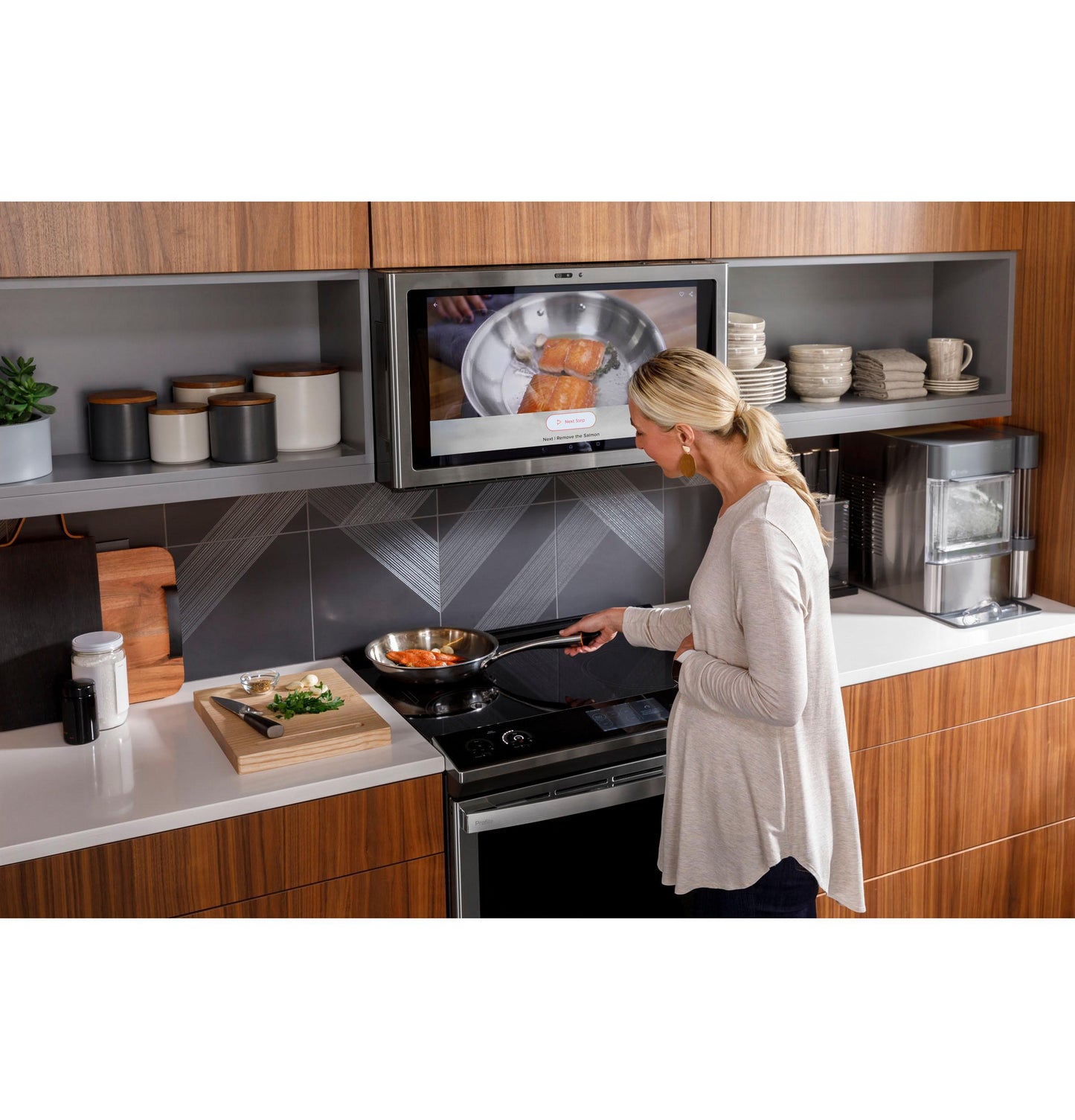 GE APPLIANCES PHS930YPFS GE Profile 30"" Smart Slide-in Fingerprint Resistant FRONT-CONTR...