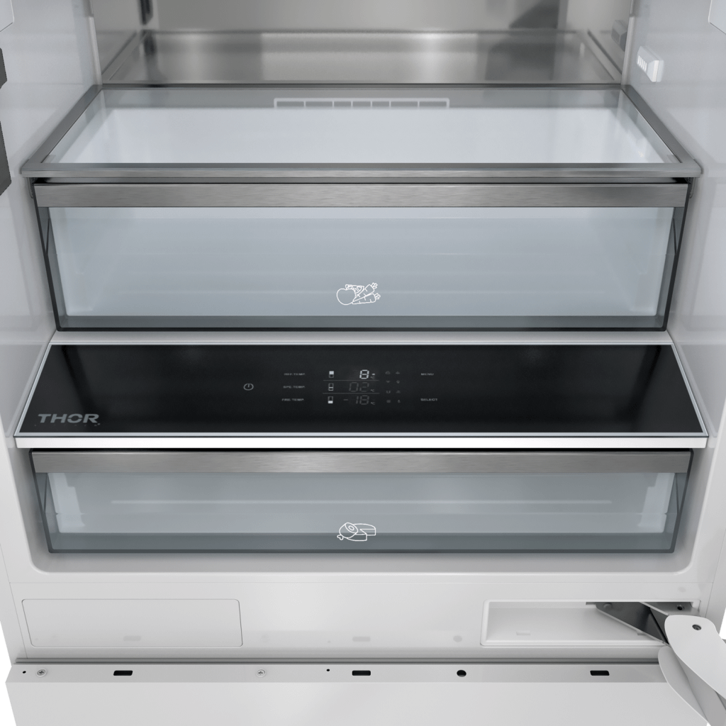 THOR KITCHEN XRF3016BBP Thor Kitchen 30-inch Built-in Panel-ready Bottom Mount REFRIGERATOR...