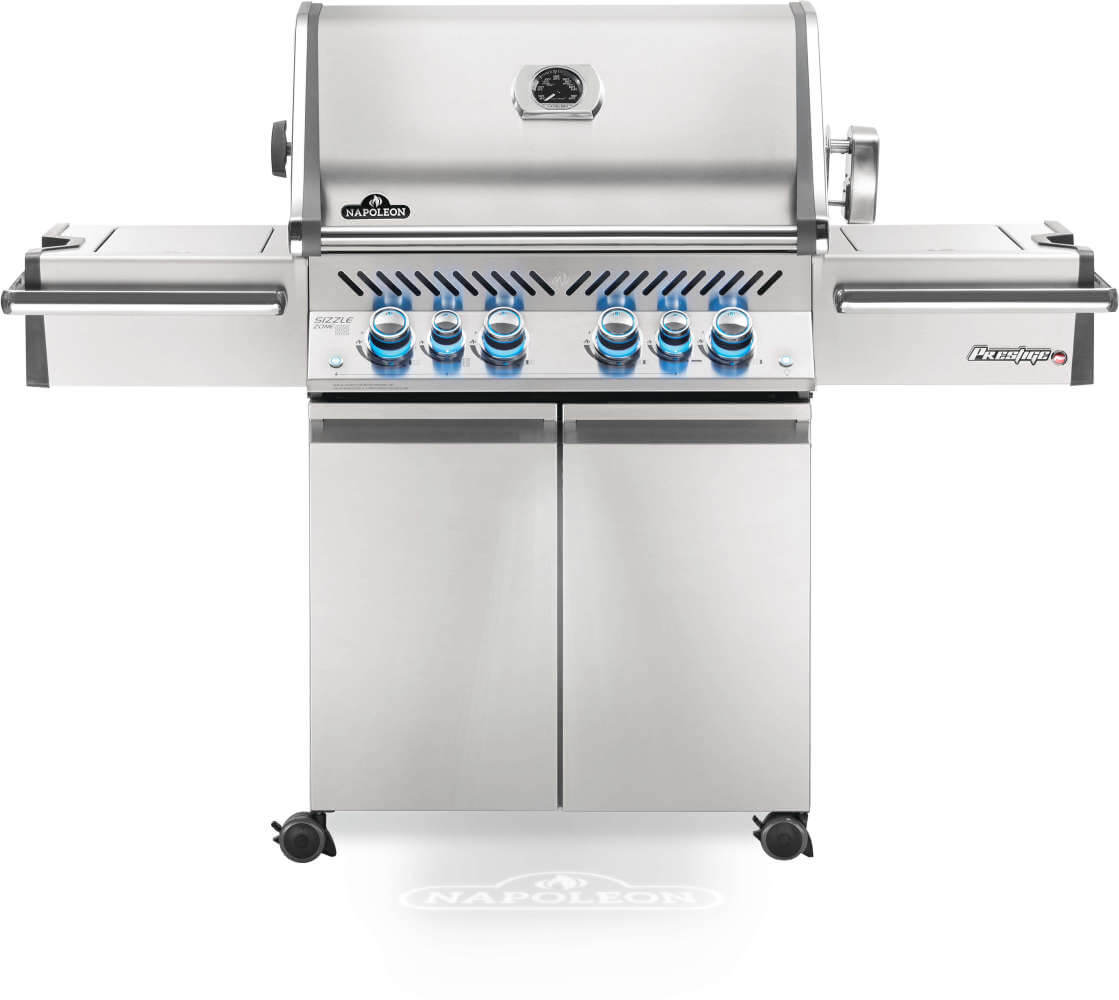 NAPOLEON BBQ PRO500RSIBNSS3 Prestige Pro 500 Rsib Infrared Rear & Side Burners Stainless Steel ...