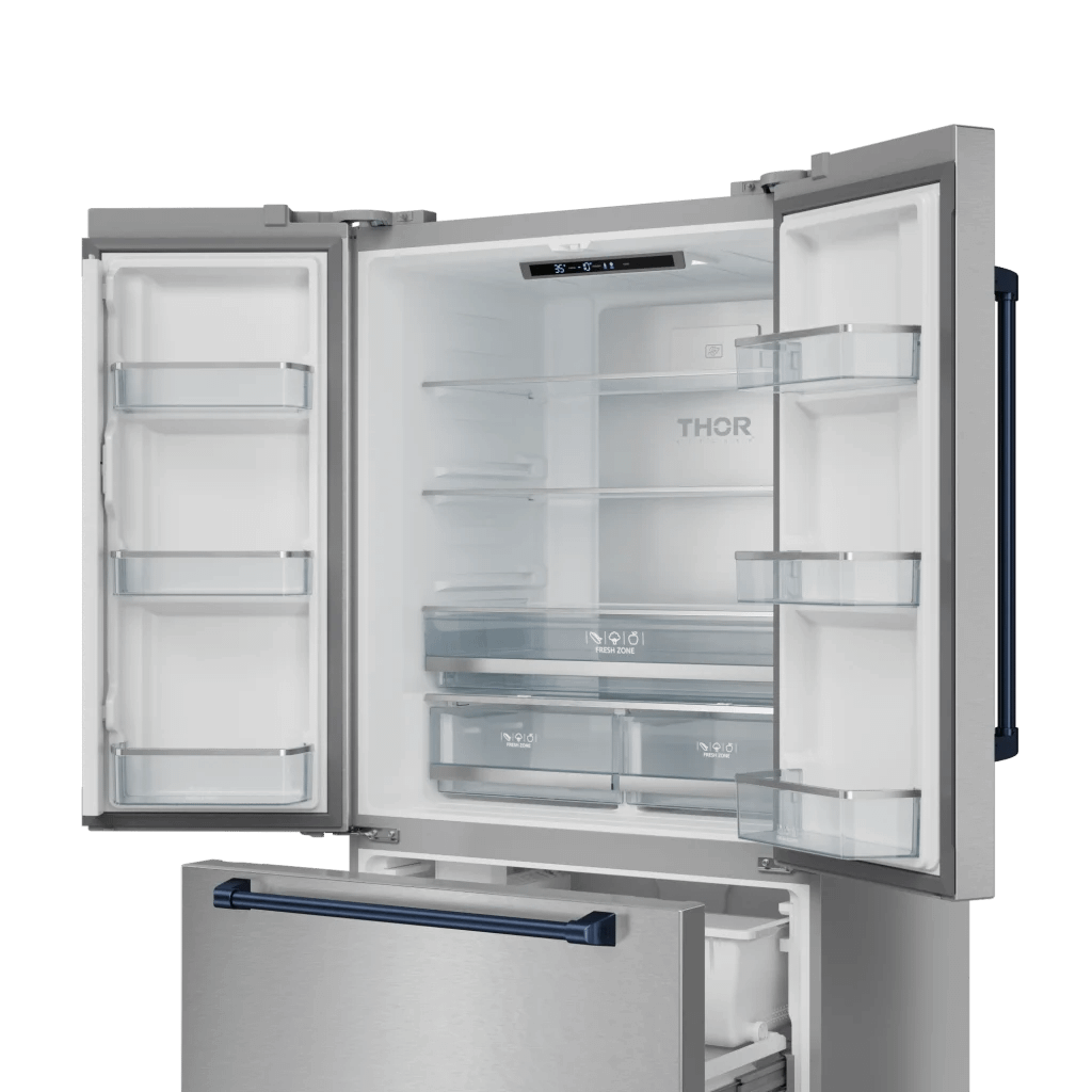 THOR KITCHEN RF3621CTD99BLU 36 Inch 20.3 Cu Ft French Door Counter Depth Refrigerator With Ice ...