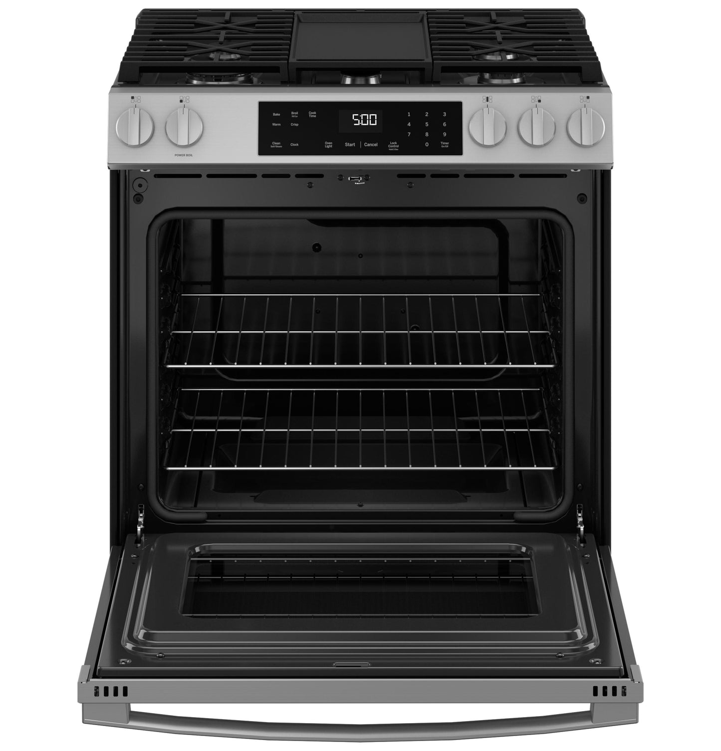 GE APPLIANCES GGS500PVSS Ge 30"" Slide-in Front-control Gas Range With Crisp Mode