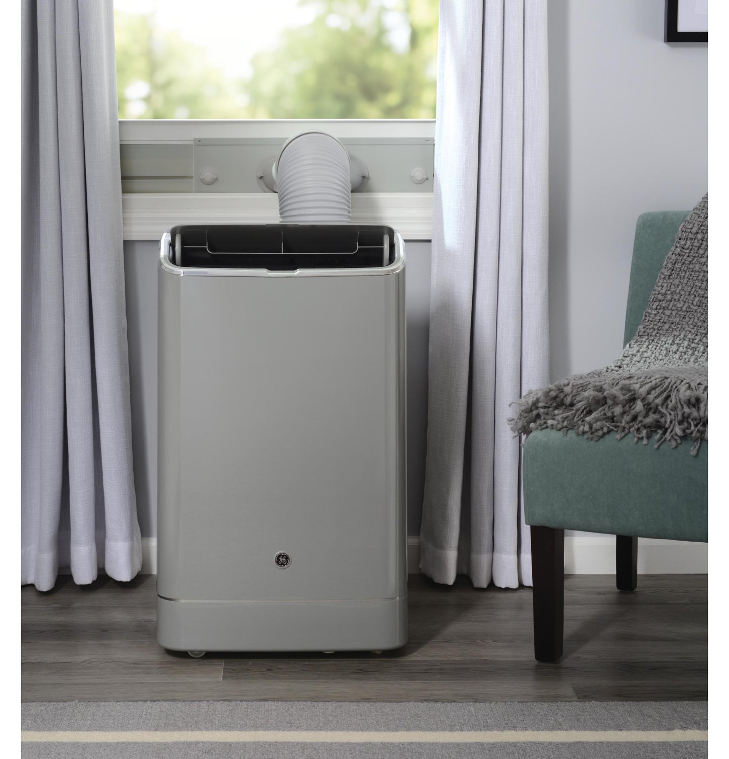 GE APPLIANCES APCD10JASG Ge 10,500 BTU Portable Air Conditioner With Dehumidifier and REM...