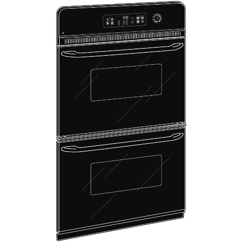 GE APPLIANCES JRP28BJBB GE Appliances 24"" Double Wall Oven