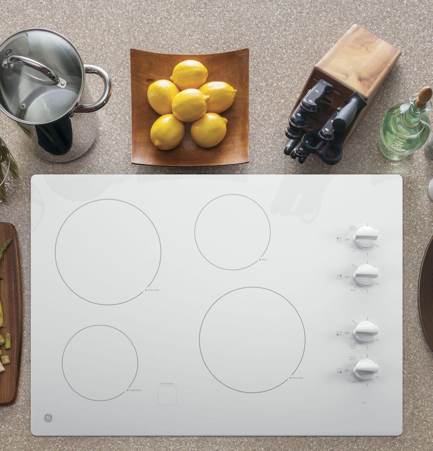 GE APPLIANCES JP3030TWWW Ge 30"" Built-in Knob Control Electric Cooktop