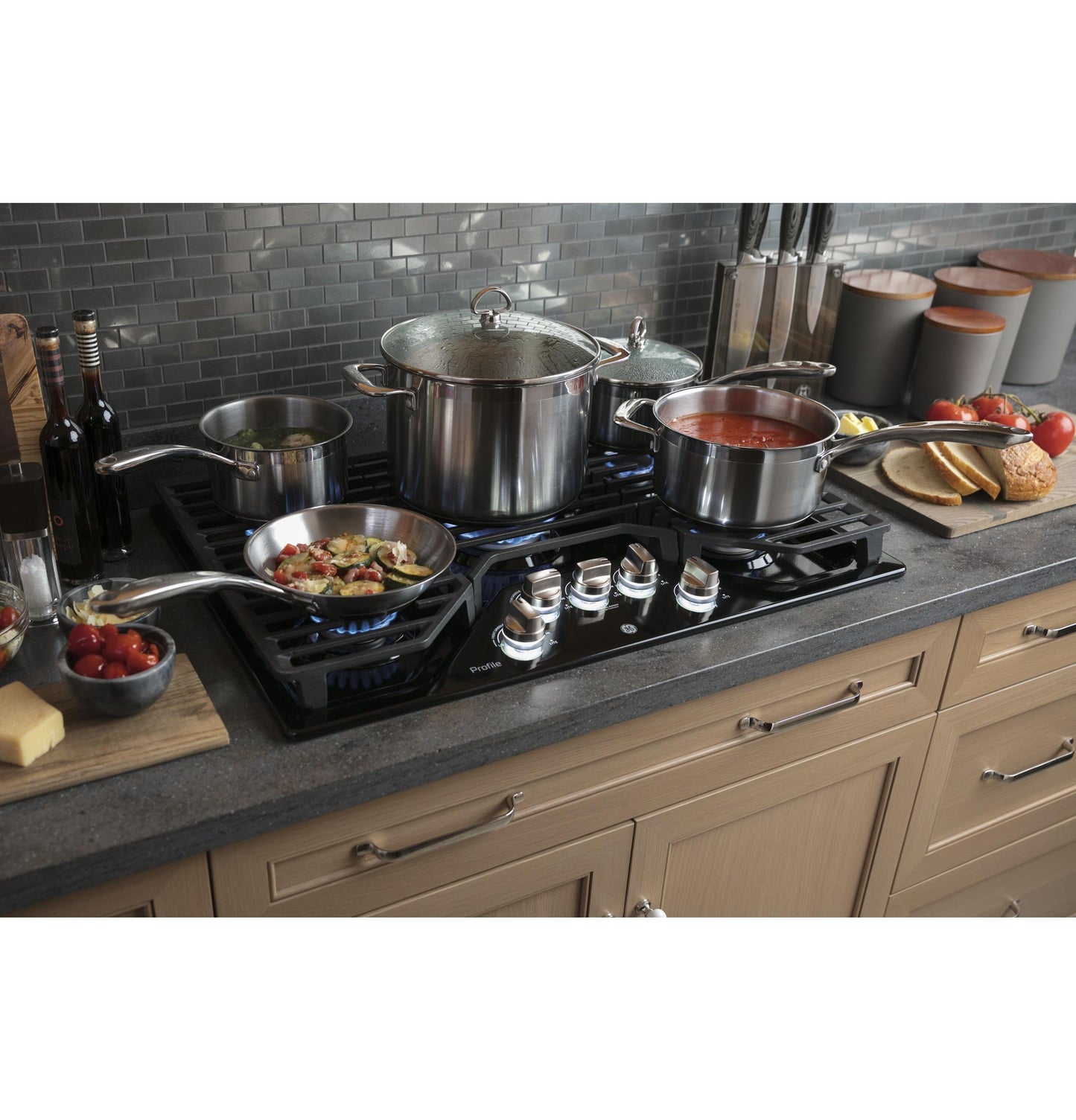 GE APPLIANCES PGP7030DLBB GE Profile Series 30"" Built-in Gas Cooktop