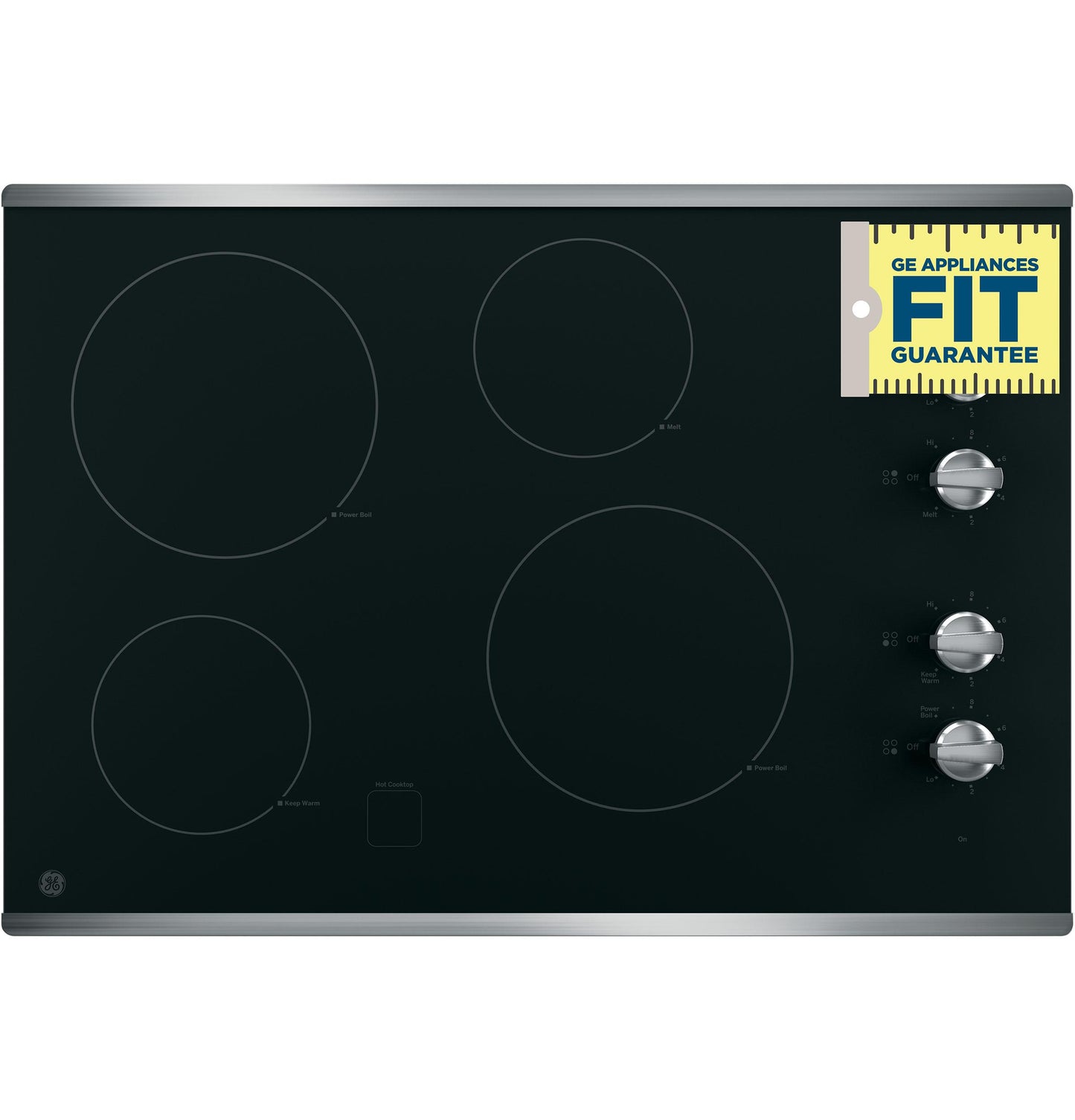 GE APPLIANCES JP3030SWSS Ge 30"" Built-in Knob Control Electric Cooktop