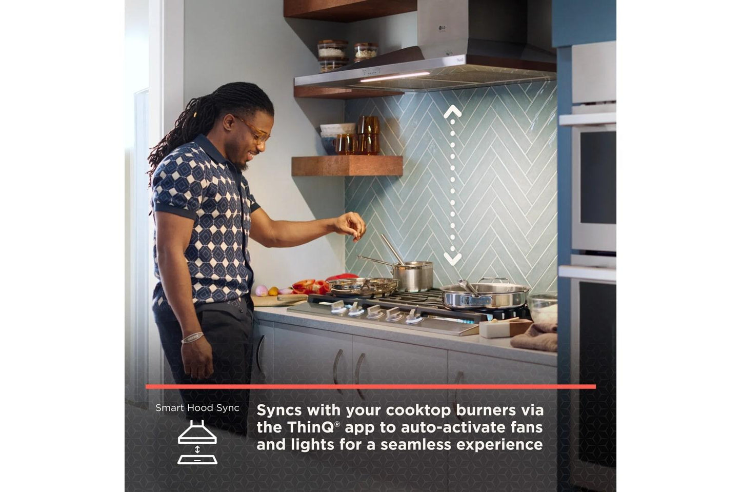 LG LSHD3680ST LG Studio 36"" Wall Mount Chimney Hood