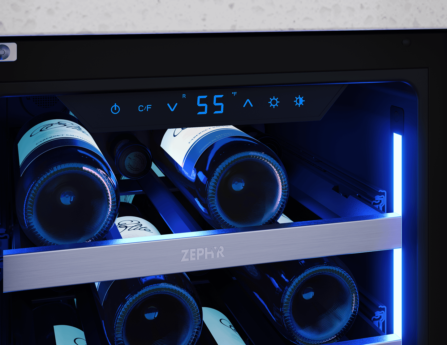 ZEPHYR PRW15C01CG Zephyr 15"" Single Zone Wine Cooler