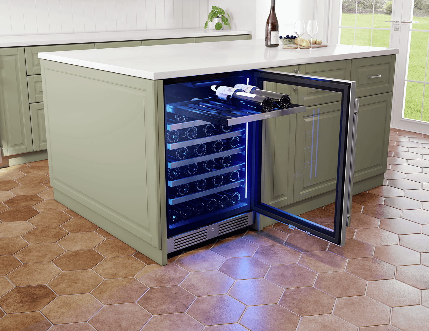 ZEPHYR PRW24C01CG Zephyr 24"" Single Zone Wine Cooler