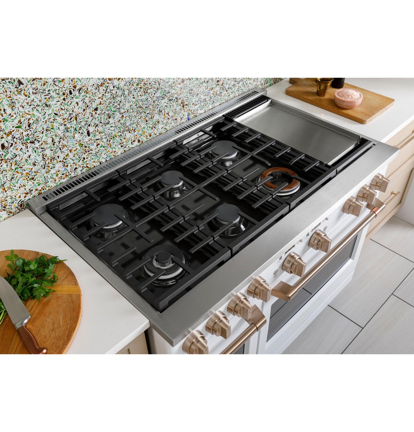 CAFE C2Y486P4TW2 Cafe 48"" Smart Dual-fuel Commercial-style Range With 6 BURNER...