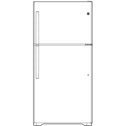 GE APPLIANCES GTS18HYNRFS Ge 17.5 Cu. Ft. Top-freezer Refrigerator