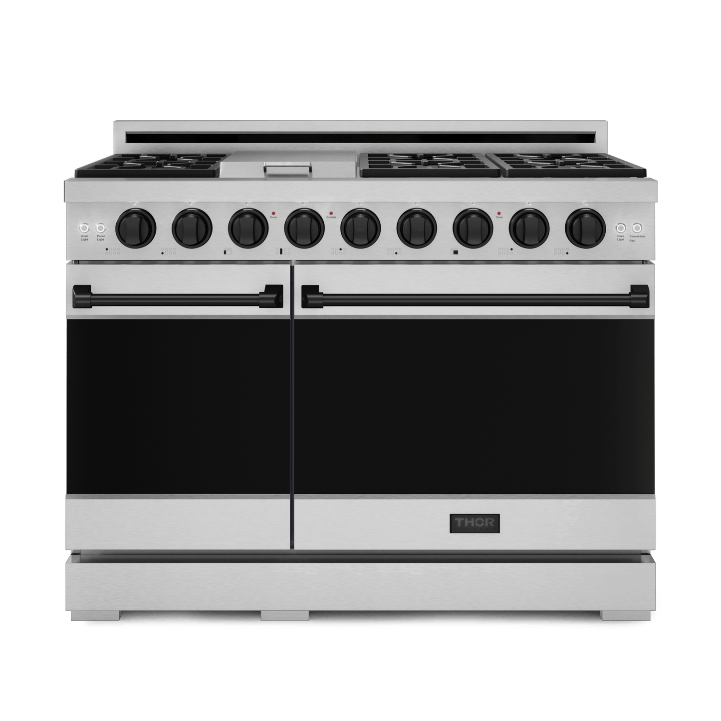 THOR KITCHEN RSG48ELPBLK 48 Inch Professional Lp Range With Tilt Panel Touch Control In STAI...