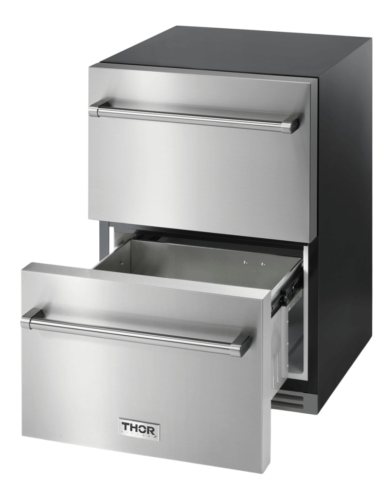 THOR KITCHEN TRF24U 24-inch Indoor Outdoor Refrigerator Drawer In Stainless Steel