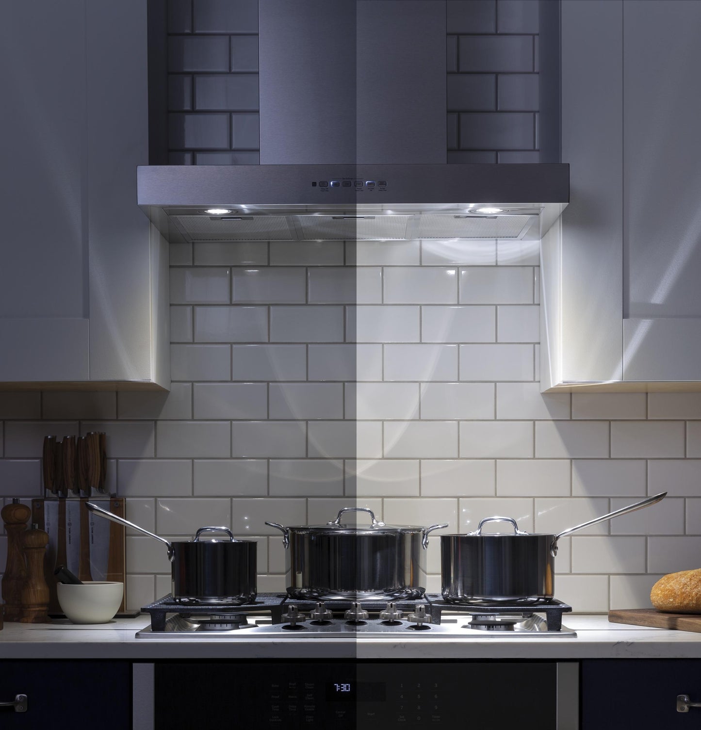 GE APPLIANCES UVW8361SLSS GE Appliances 36"" Designer Wall Mount Hood W/ Dimmable LED Lighting