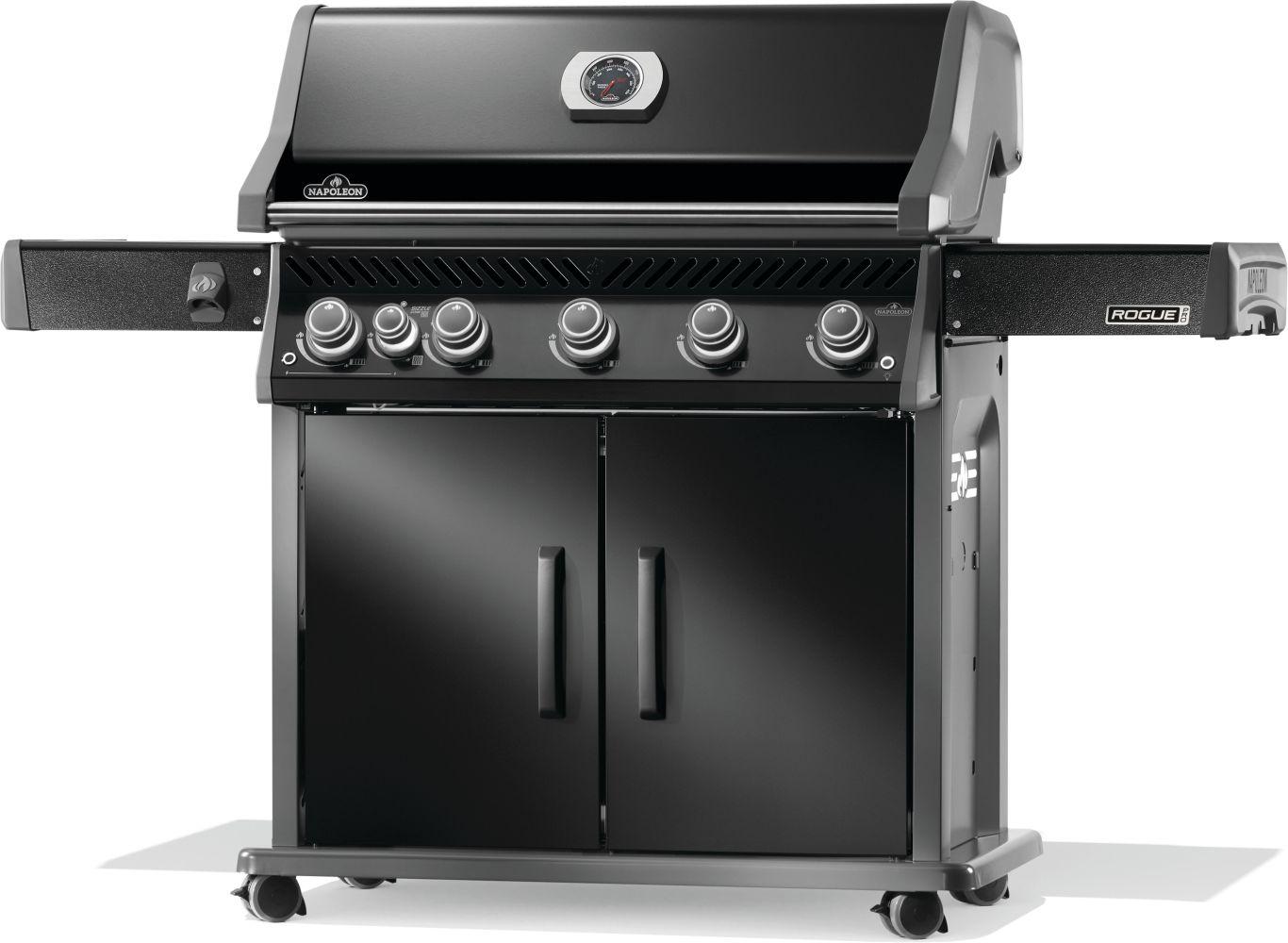 NAPOLEON BBQ RP625SIBPK2 Rogue Pro 625 Sib With Infrared Side Burner , Propane, Black