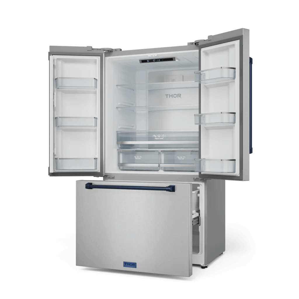 THOR KITCHEN RF3621CTD99BLU 36 Inch 20.3 Cu Ft French Door Counter Depth Refrigerator With Ice ...