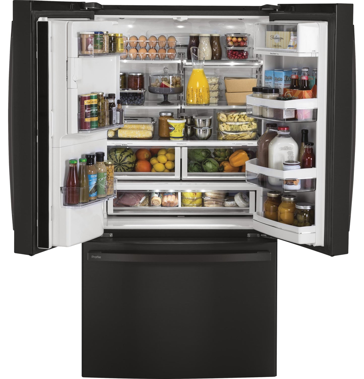 GE APPLIANCES PYE22KBLTS GE Profile Series Energy Star 22.2 Cu. Ft. Counter-depth FRENCH-...
