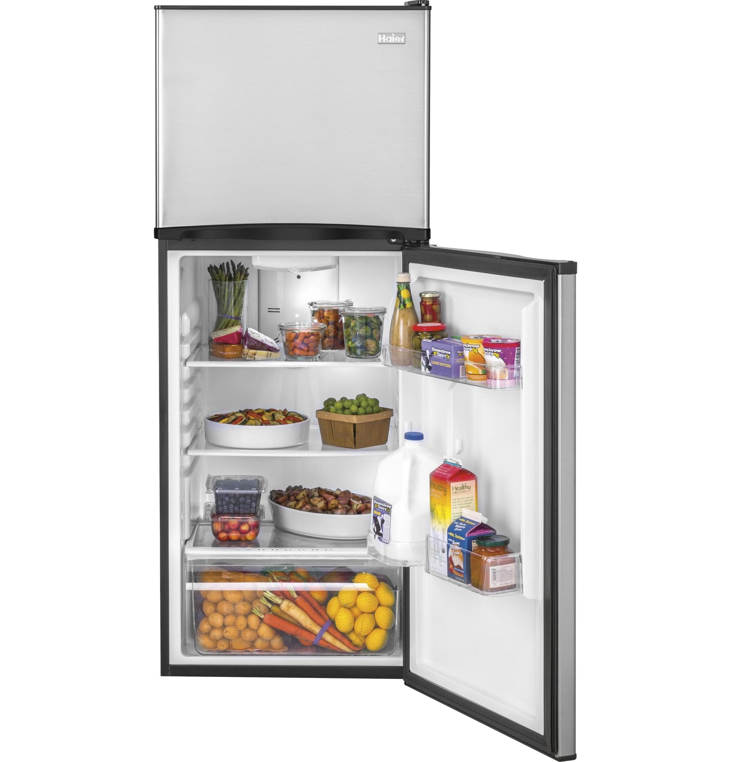 HAIER HA10TG21SS Haier 9.8 Cu. Ft. Top Mount Refrigerator - Stainless