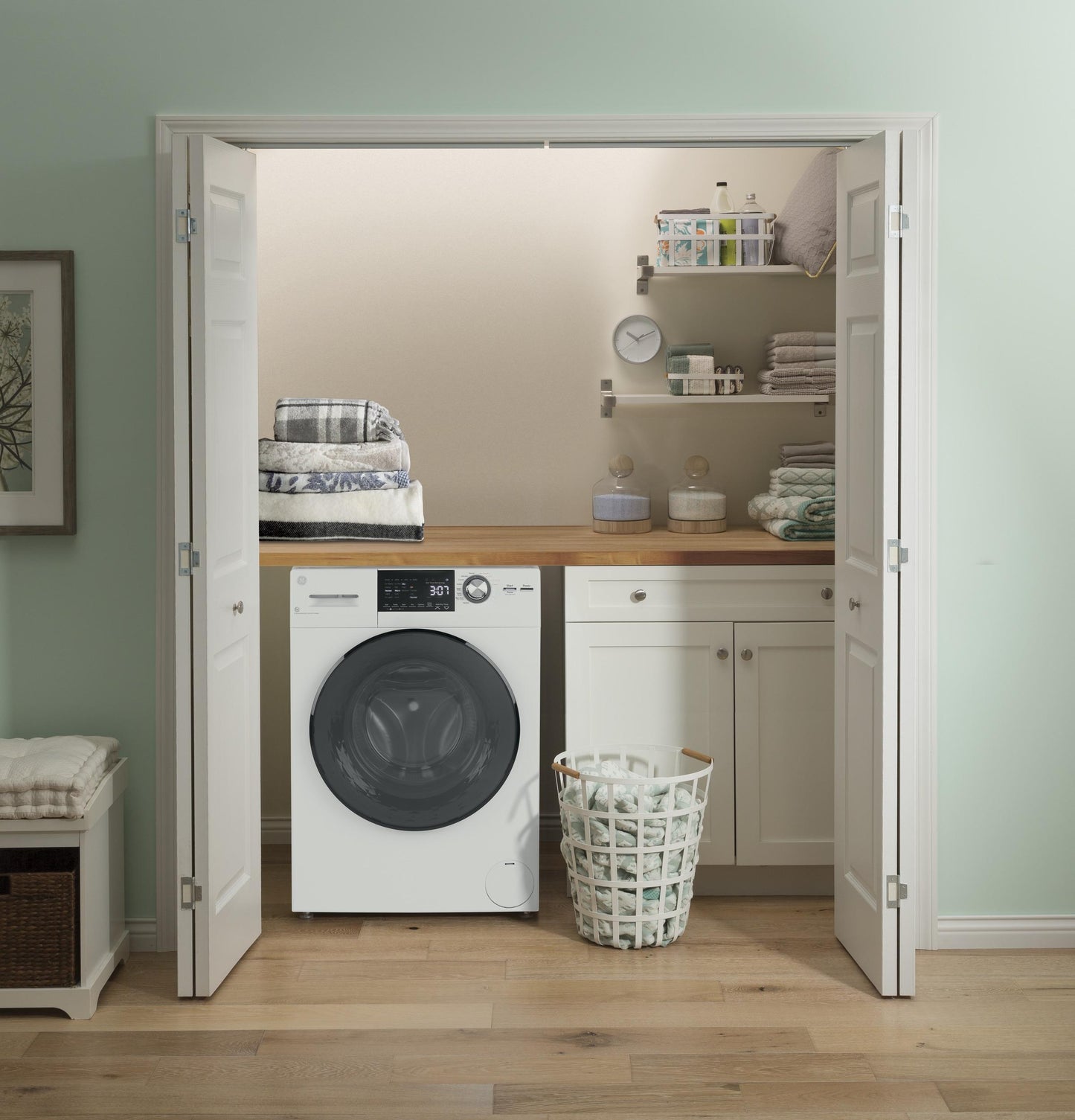 GE APPLIANCES GFQ14ESSNWW Ge 24"" 2.4 Cu. FT.CAPACITY Front Load Washer/condenser Dryer Combo