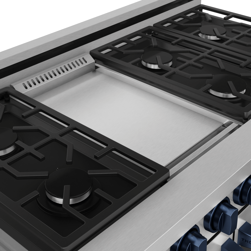 THOR KITCHEN RSG48ELPBLU 48 Inch Professional Lp Range With Tilt Panel Touch Control In STAI...
