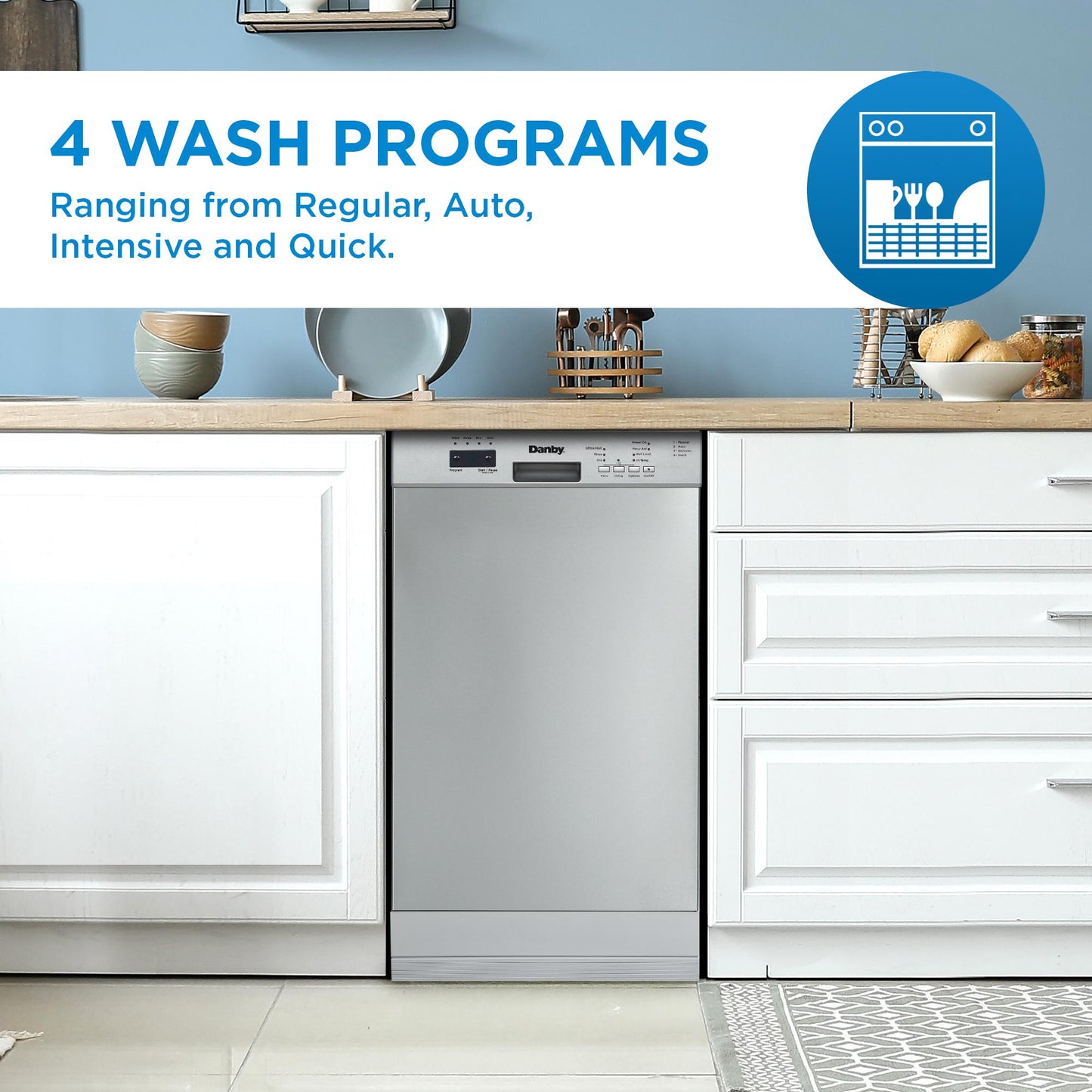 DANBY DDW18D1ESS Danby 18"" Electronic Dish Washer Stainless Steel