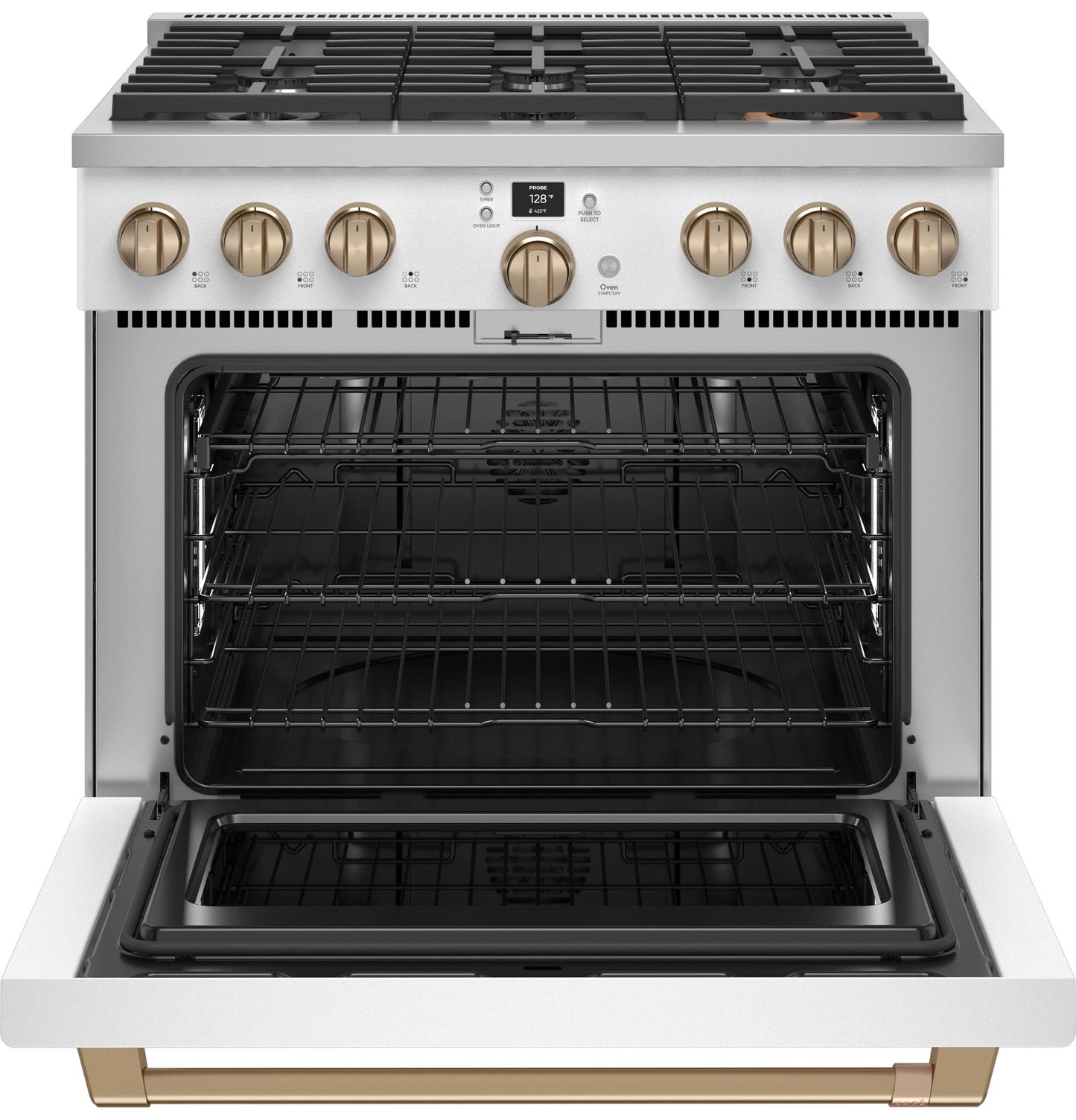 CAFE C2Y366P4TW2 Cafe 36"" Smart Dual-fuel Commercial-style Range With 6 BURNER...