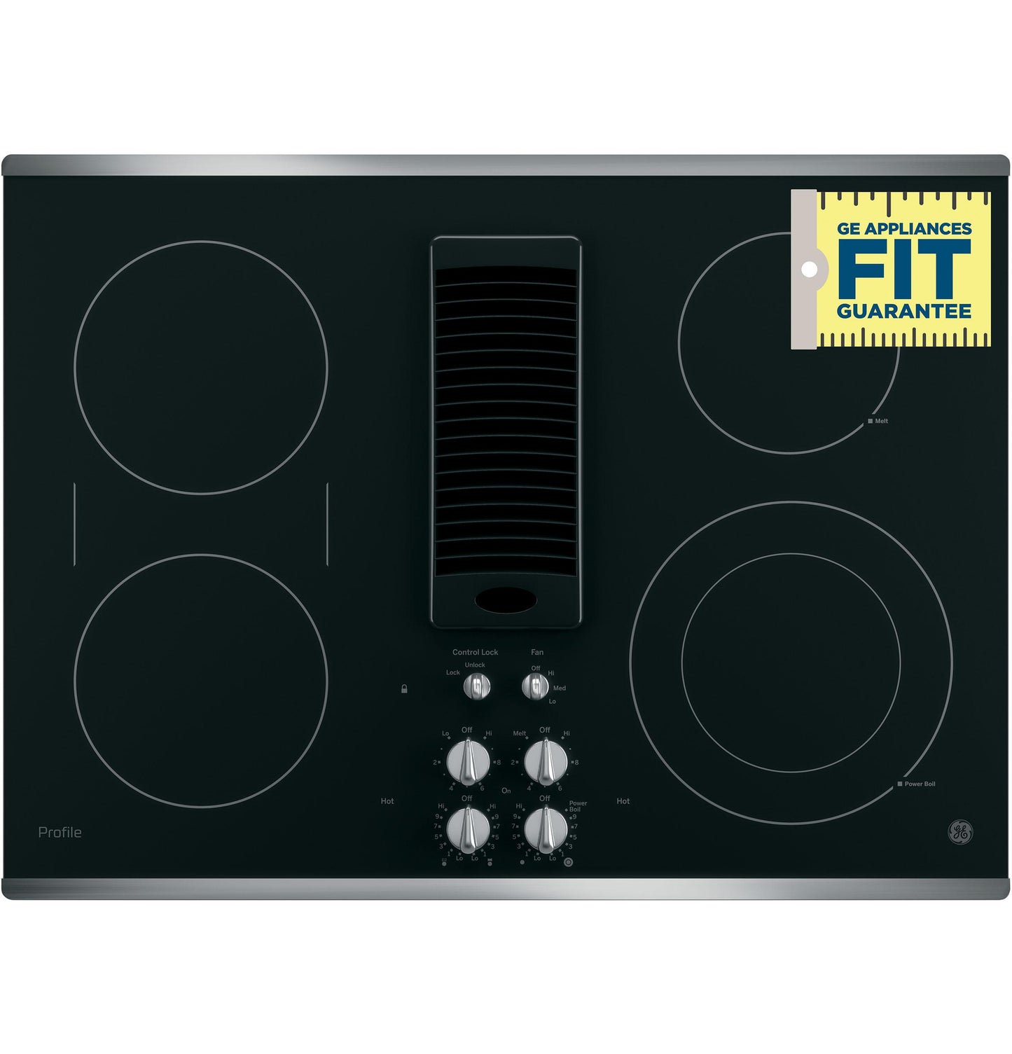 GE APPLIANCES PP9830SRSS GE Profile 30"" Downdraft Electric Cooktop