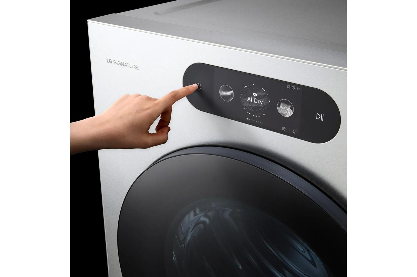 LG DLGX9901S LG Signature 9.0 Cu. Ft. MEGA Capacity Smart Front Load Gas Dryer W...