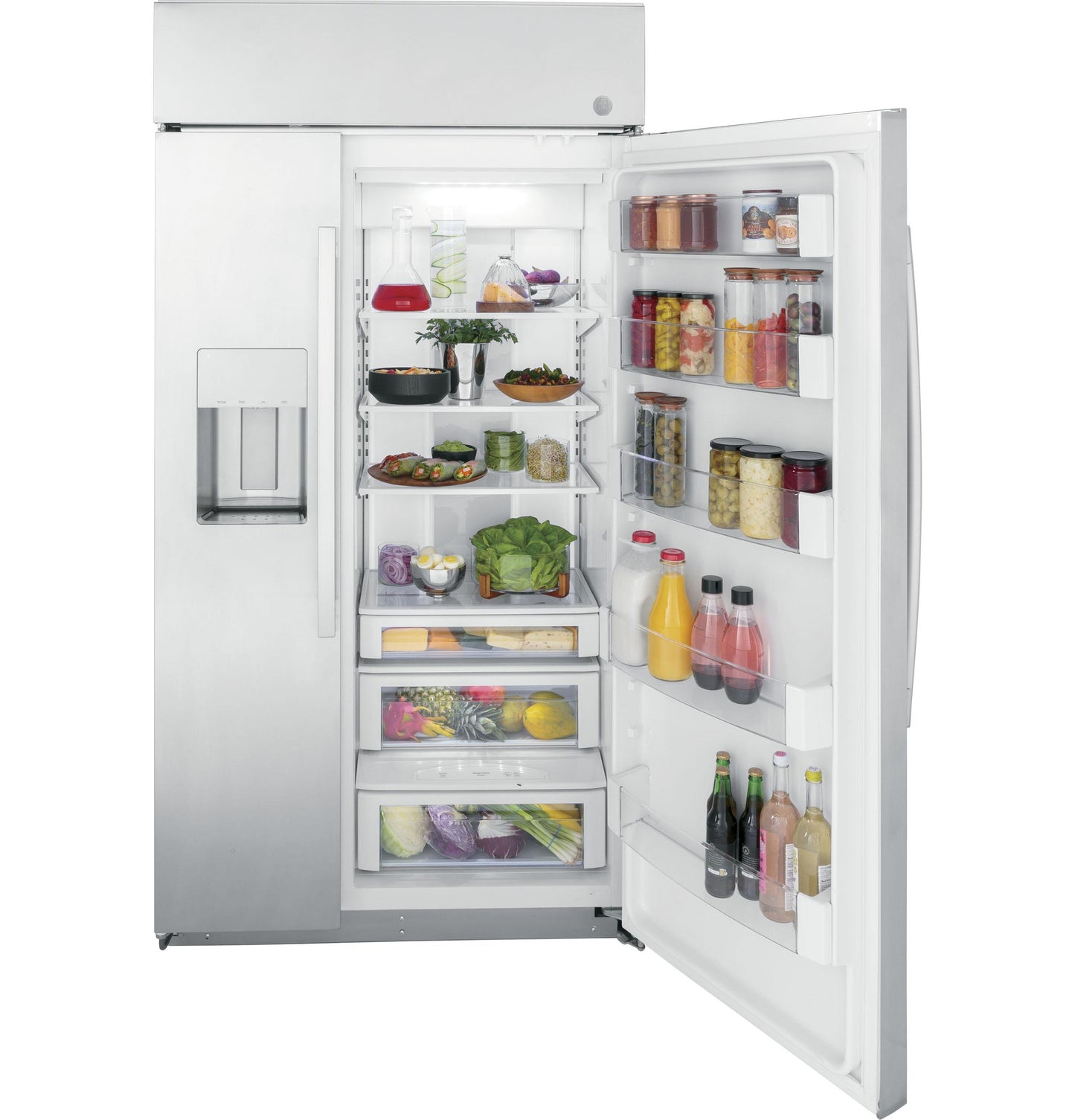 GE APPLIANCES PSB42YSNSS GE Profile Series 42"" Smart Built-in Side-by-side Refrigerator ...