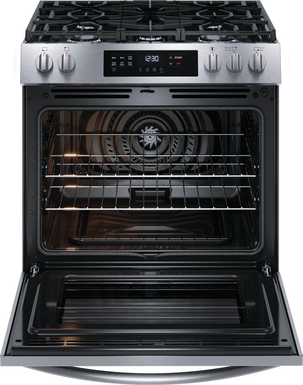 FRIGIDAIRE FCFG3083AS Frigidaire 30"" Front Control Gas Range With Convection Bake