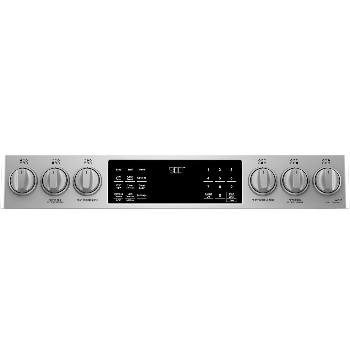 CAFE C2S900P2MS1 Cafe 30"" Slide-in Front Control Dual-fuel Convection Range WI...