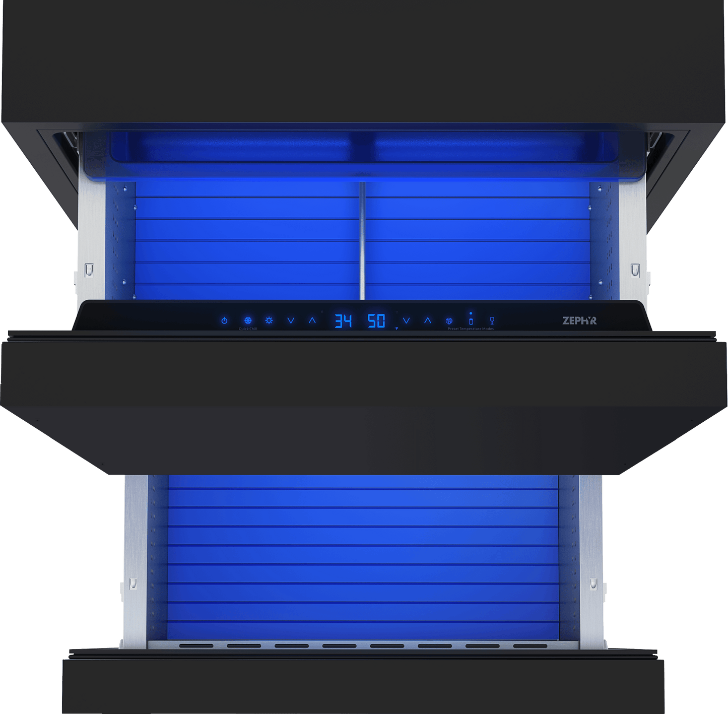ZEPHYR PRRD24C2AP Zephyr 24"" Panel Ready Dual Zone Refrigerator Drawers
