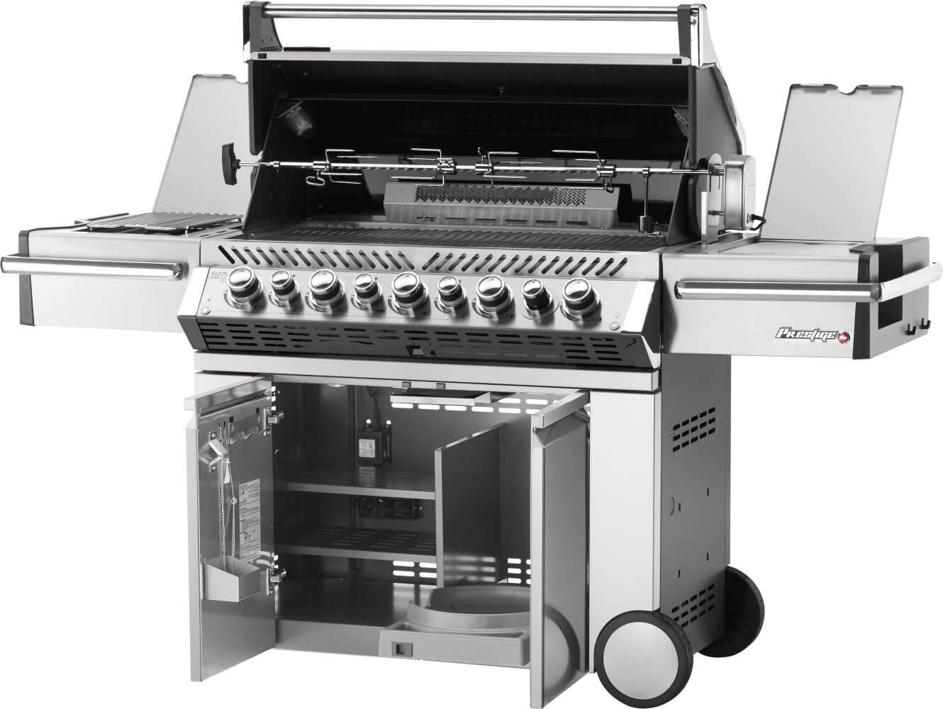 NAPOLEON BBQ PRO665RSIBPSS3 Prestige Pro 665 Rsib Infrared Rear & Side Burners Stainless Steel ...
