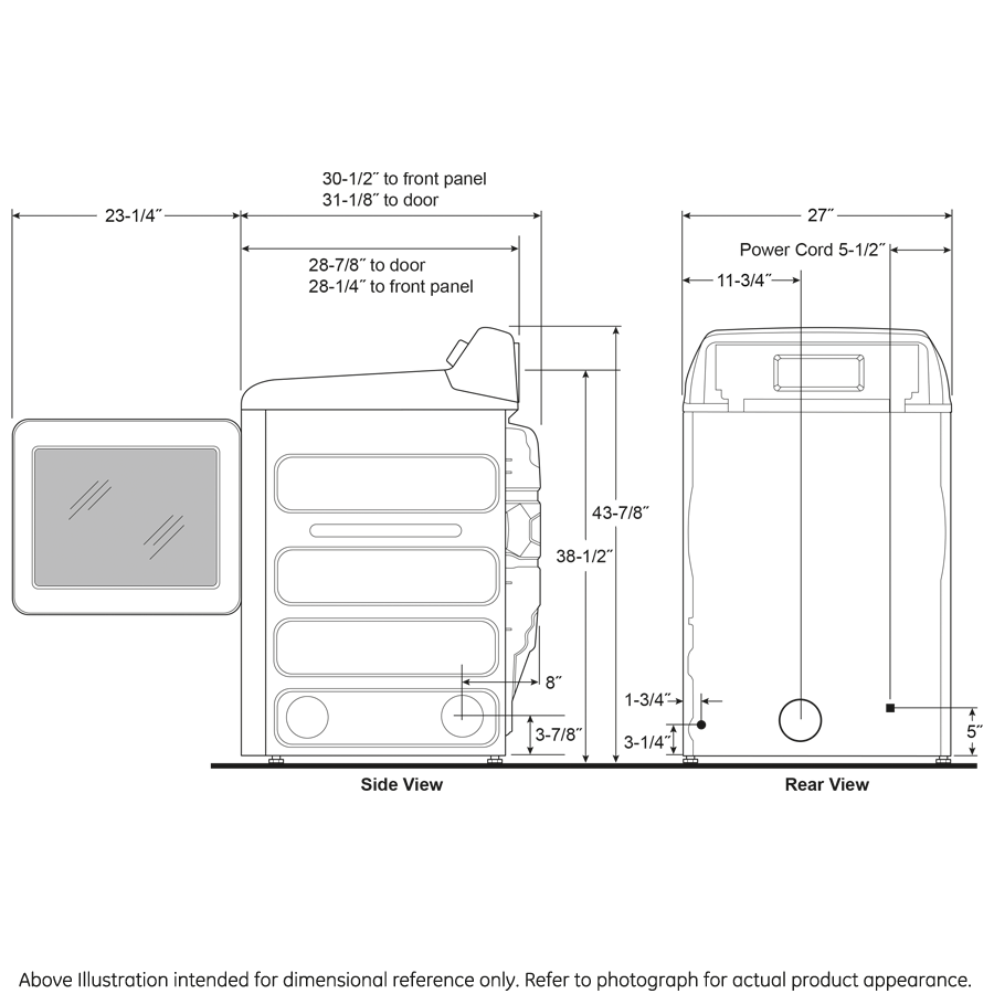 GE APPLIANCES PTD70GBSTWS GE Profile 7.4 Cu. Ft. Capacity Smart Aluminized Alloy Drum GAS...