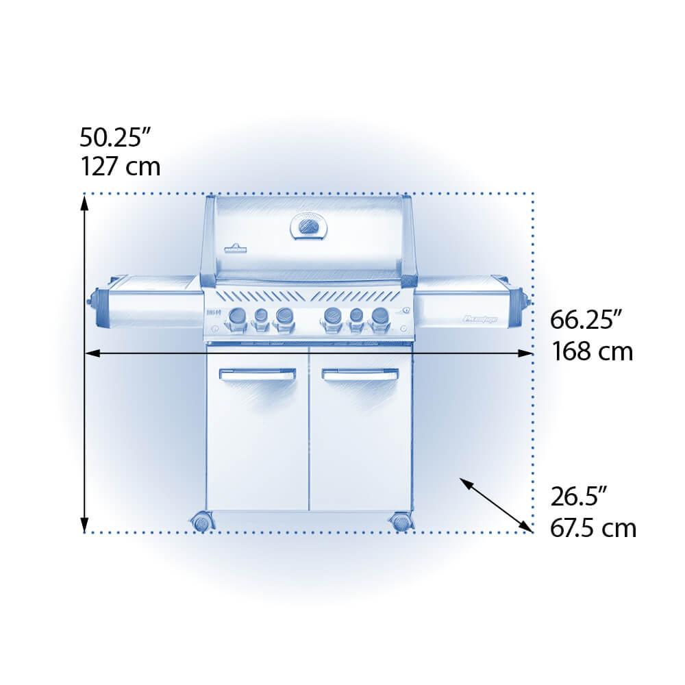 NAPOLEON BBQ P500RSIBPSS3 Prestige 500 Rsib Infrared Side & Rear Burners Stainless Steel , ...