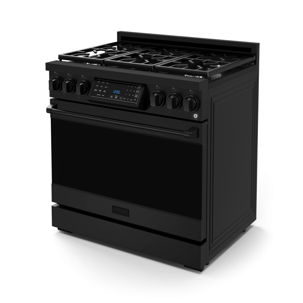 THOR KITCHEN RSG36BLP 36 Inch Professional Lp Range With Tilt Panel Touch Control In BLAC...