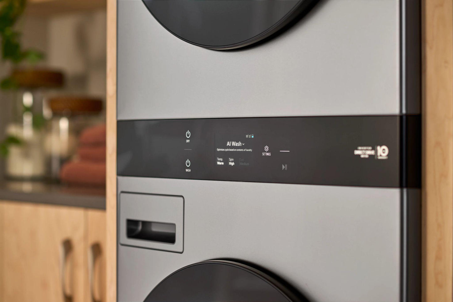 LG SWWG50W4 LG Studio Washtower Smart Front Load 5.0 Cu. Ft. Washer and 7.4...