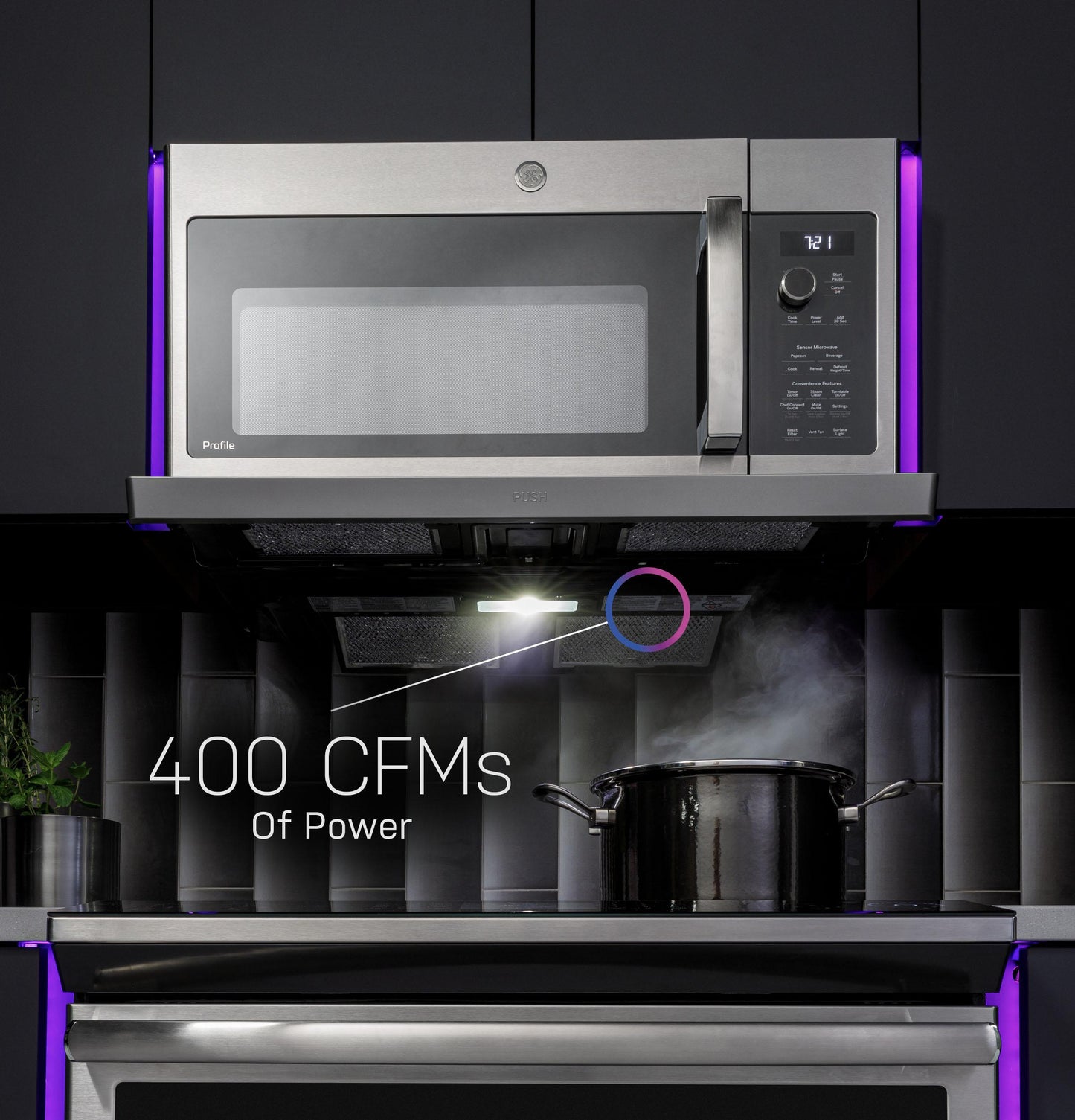 GE APPLIANCES PVM9225SRSS GE Profile 2.2 Cu. Ft. Over-the-range Sensor Microwave Oven