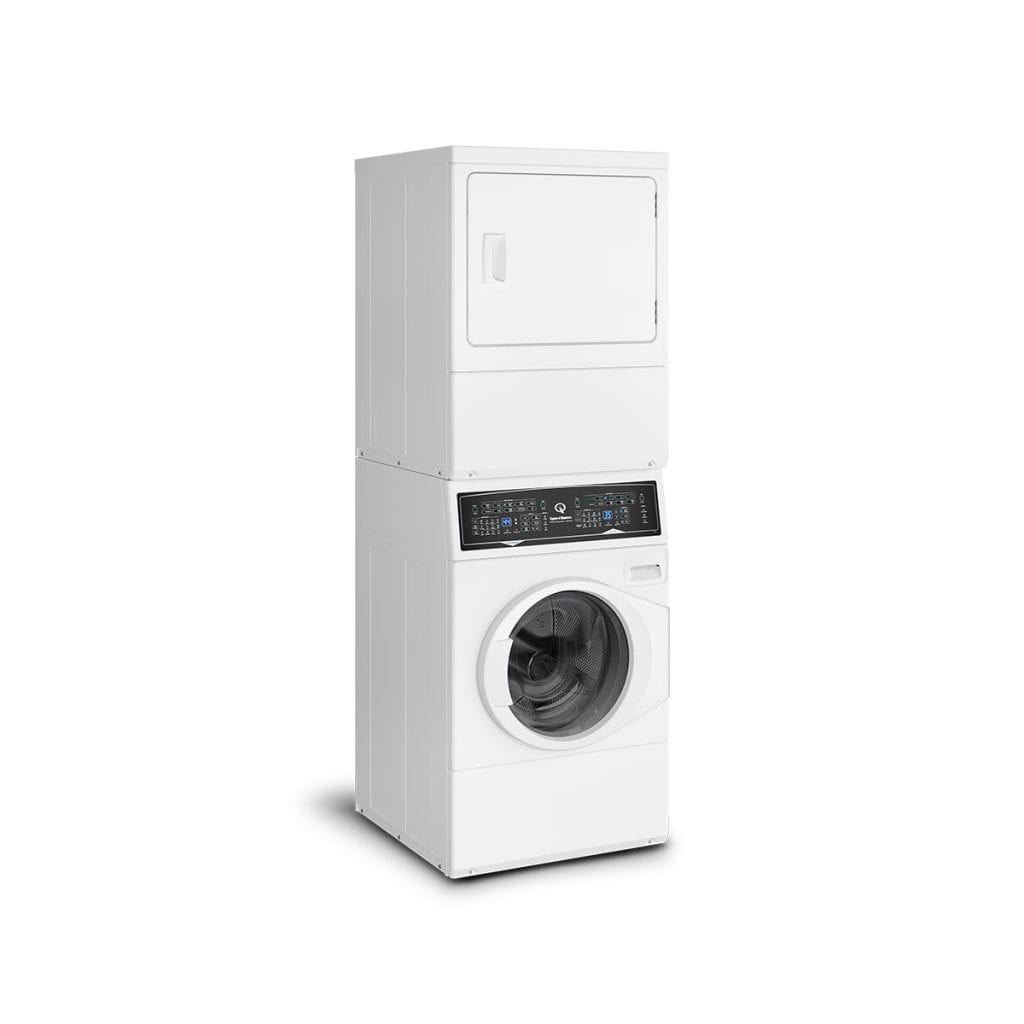 SPEED QUEEN SF7007WG Sf7 Stacked White Washer - Gas Dryer With Pet Plus | Sanitize | FAS...